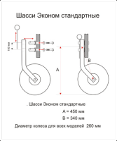 Колеса транцевые быстросъемные "Эконом"