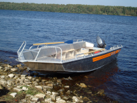 Алюминиевая лодка Wellboat-47 румпельное управление