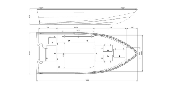 Алюминиевая лодка Windboat 4.5 EvoFish