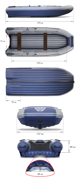 Лодка ПВХ Флагман DK 370 Igla Jet